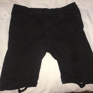 black Bermuda shorts